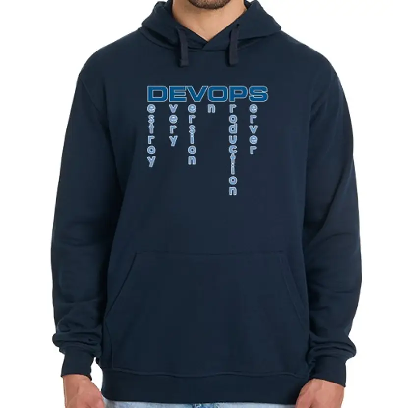 Felpa uomo con cappuccio DevOps