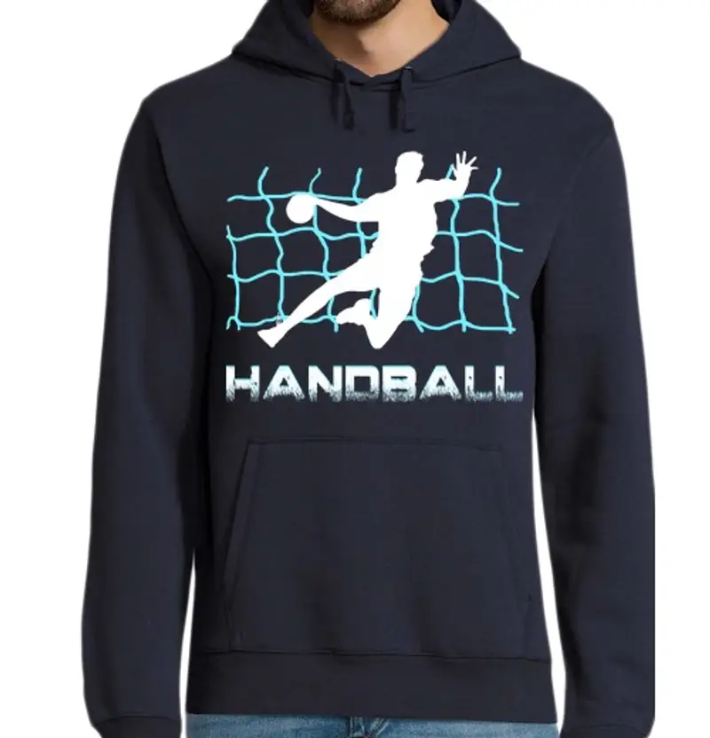 Felpa uomo con cappuccio disegno 2793385, pallamano
