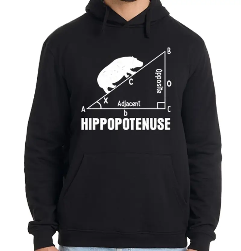 Felpa uomo con cappuccio divertente insegnante di matematica