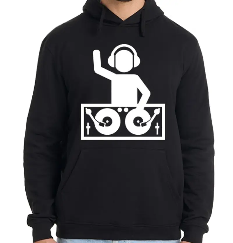 Felpa uomo con cappuccio dj