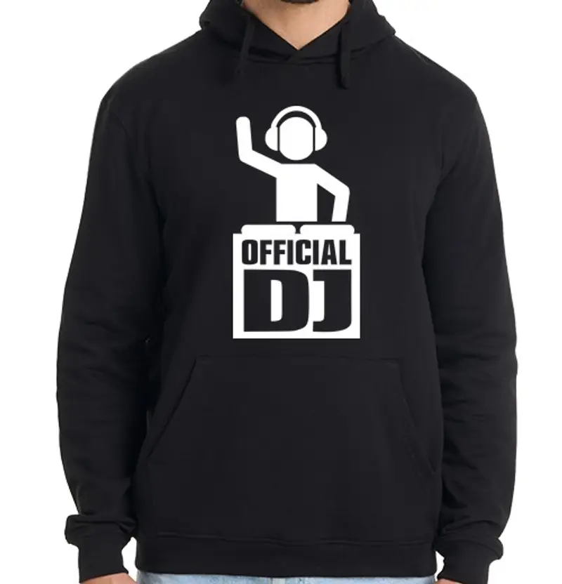 Felpa uomo con cappuccio dj ufficiale