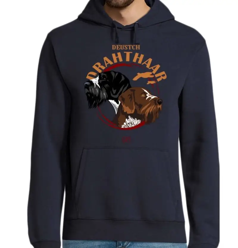 Felpa uomo con cappuccio Drahthaar