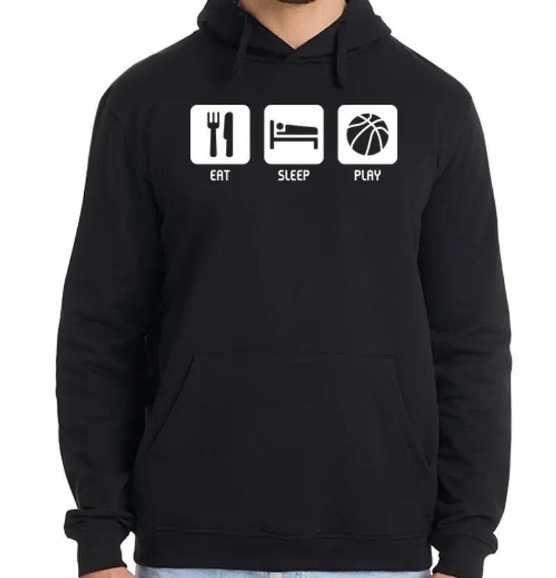 Felpa uomo con cappuccio eat lee p gioca