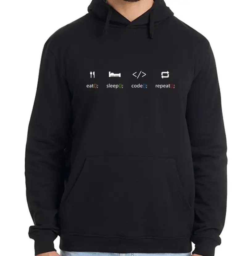 Felpa uomo con cappuccio eat s lee p code rep eat