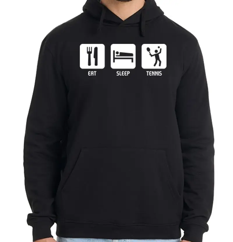 Felpa uomo con cappuccio eat s lee p tennis