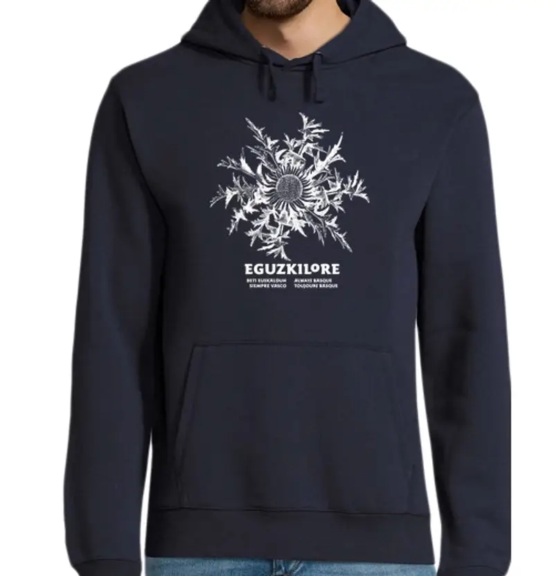 Felpa uomo con cappuccio eguzkilore 3 neg