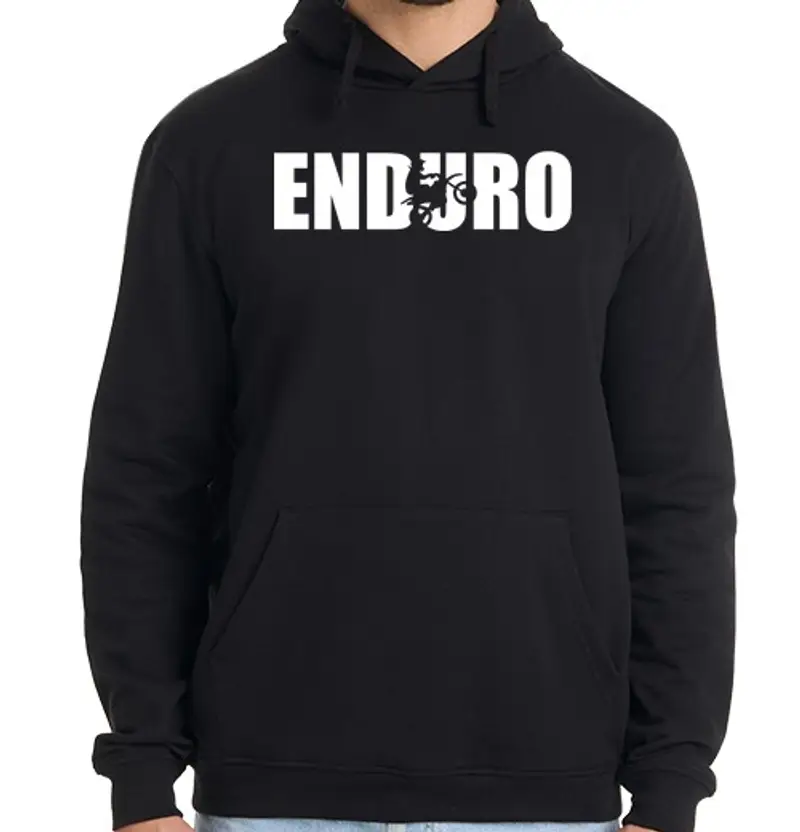 Felpa uomo con cappuccio enduro