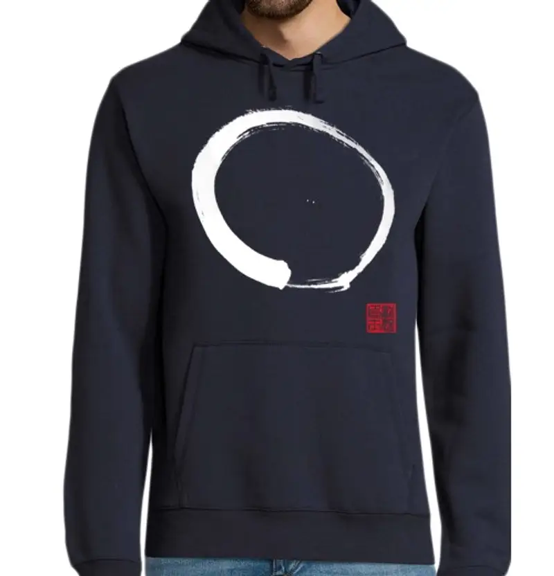 Felpa uomo con cappuccio enso sumie