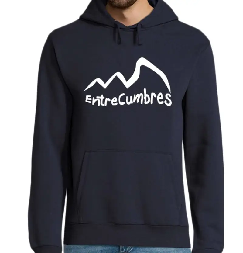 Felpa uomo con cappuccio entrecumbres bianco