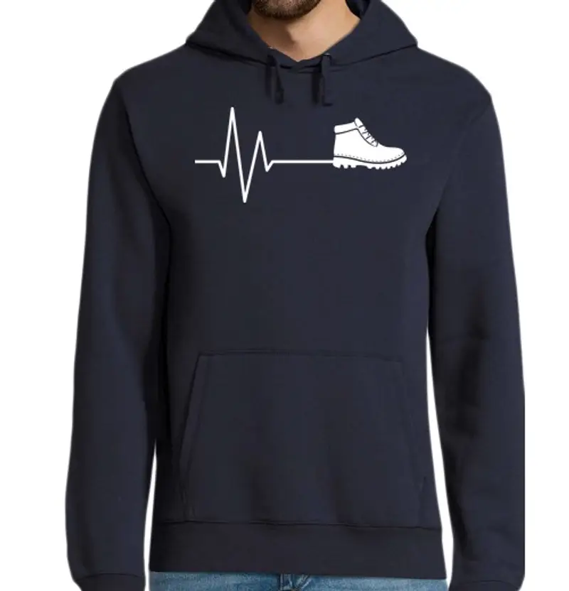 Felpa uomo con cappuccio escursionista