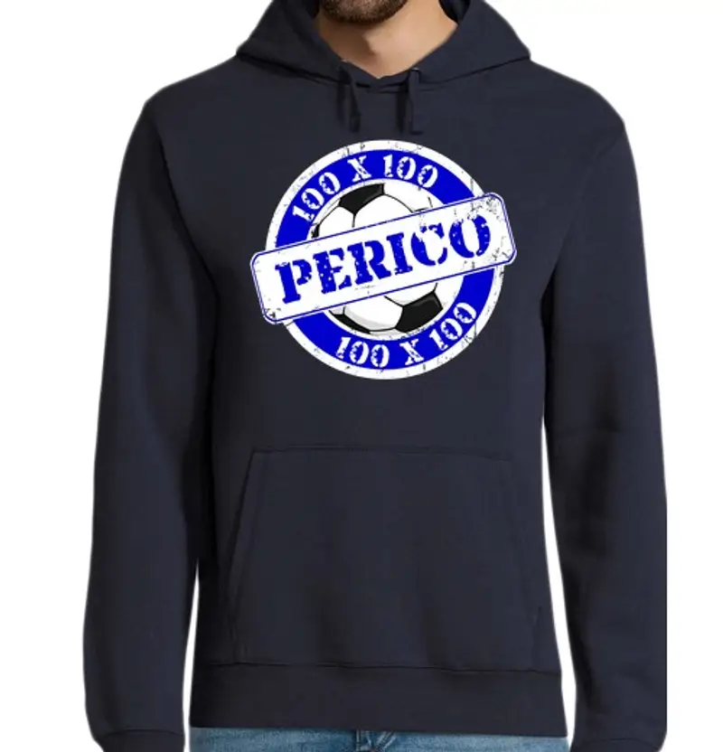 Felpa uomo con cappuccio espanyol parrocchetto