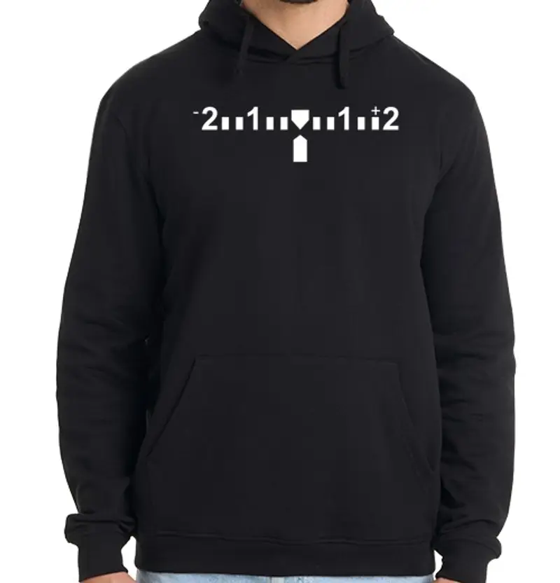 Felpa uomo con cappuccio esposimetro