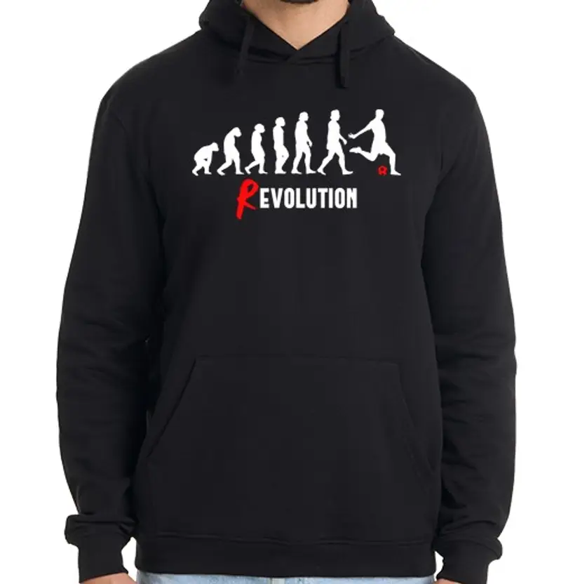 Felpa uomo con cappuccio evoluzione