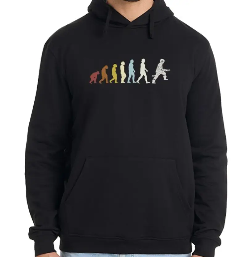 Felpa uomo con cappuccio evoluzione del vigile del fuoco del pom