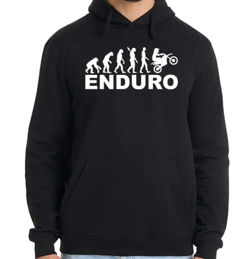 Felpa uomo con cappuccio evoluzione enduro