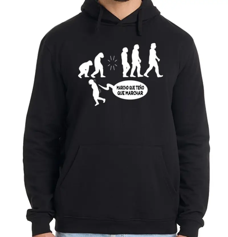 Felpa uomo con cappuccio evoluzione - marzo