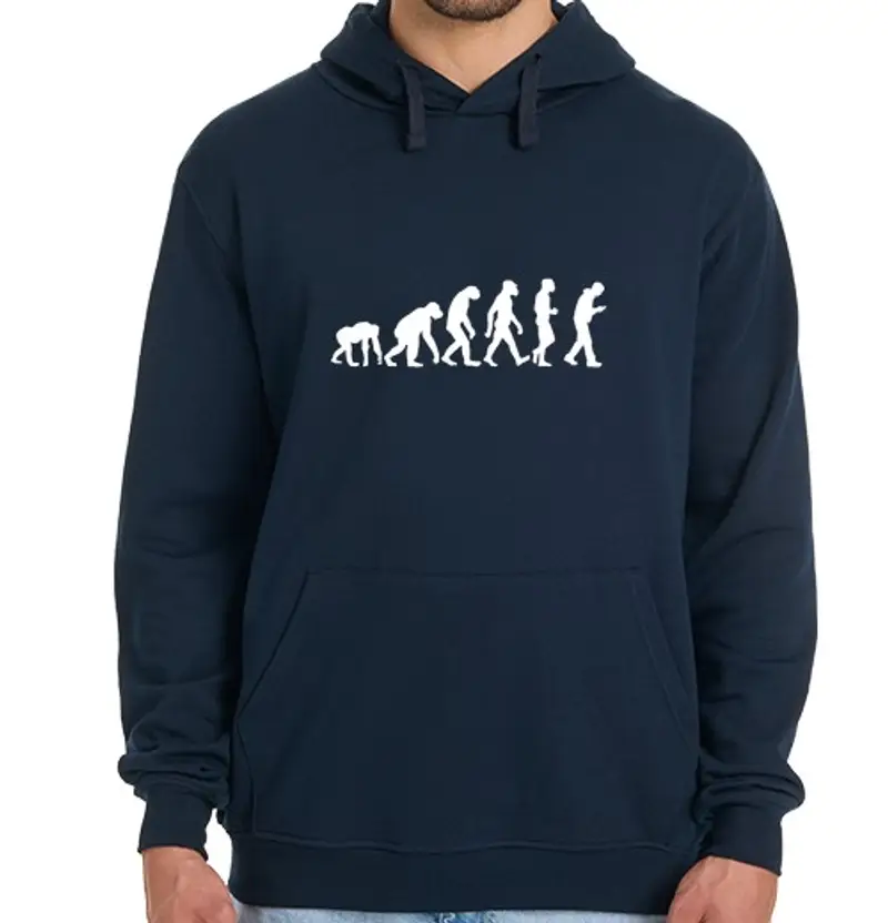 Felpa uomo con cappuccio evoluzione portatile