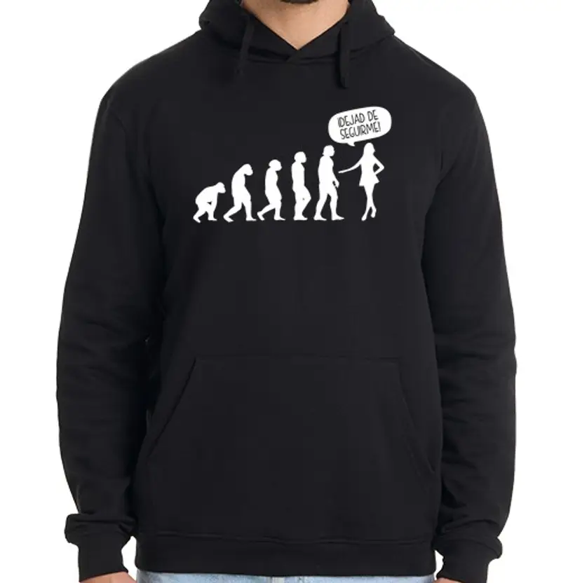 Felpa uomo con cappuccio evoluzione smettila di seguirmi! ii