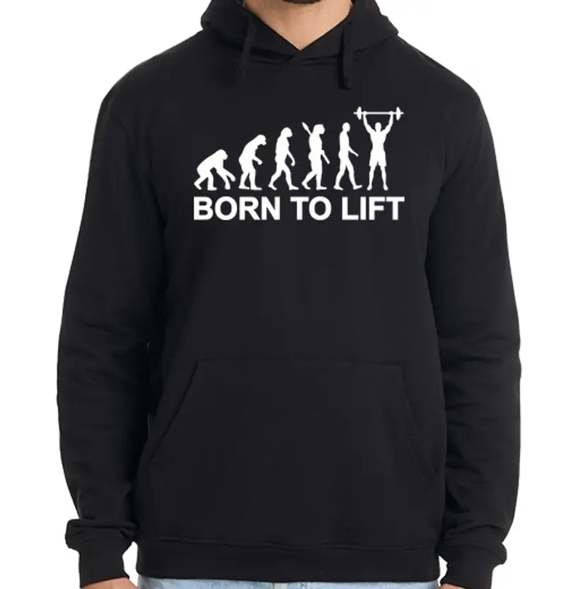 Felpa uomo con cappuccio evoluzione weightlifting