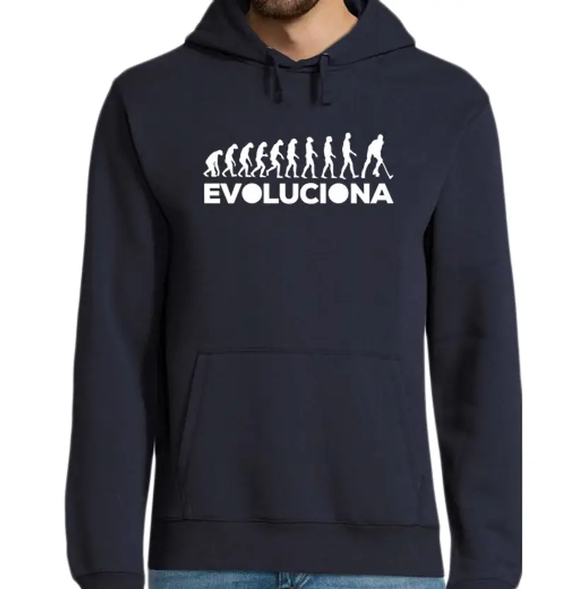 Felpa uomo con cappuccio evolve hockey skate è bianco