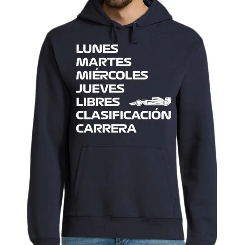 Felpa uomo con cappuccio f1 ana libero sc le ificazione corsa