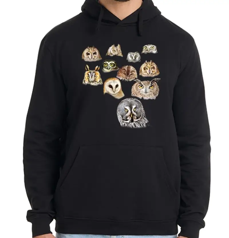 Felpa uomo con cappuccio facce notturne