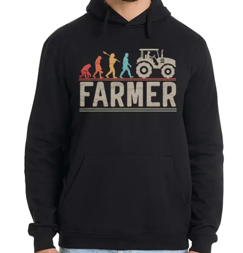 Felpa uomo con cappuccio Farmer Evolution Trattore Contadino