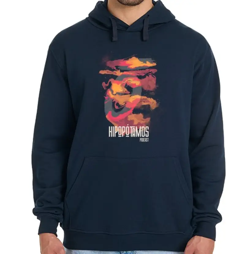 Felpa uomo con cappuccio felpa con cappuccio unisex hippo art - colori scuri