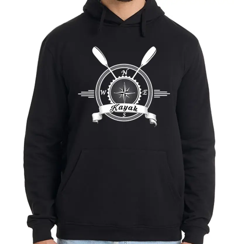 Felpa uomo con cappuccio felpa kayak uomo