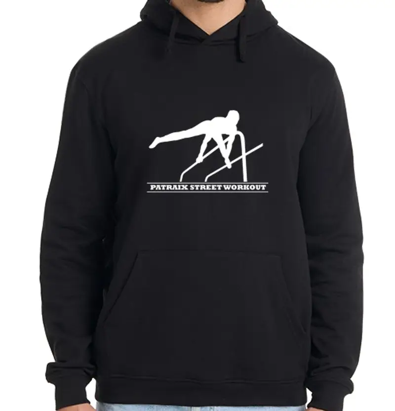 Felpa uomo con cappuccio felpa logo bianco