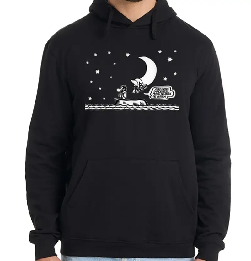 Felpa uomo con cappuccio felpa luna naufraghi