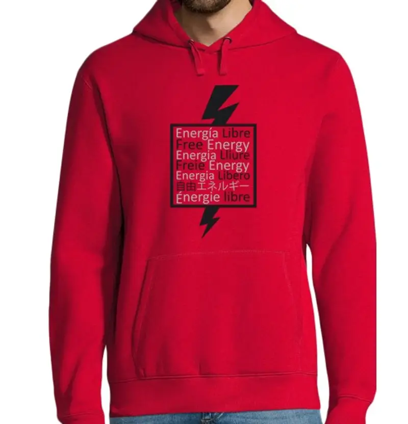 Felpa uomo con cappuccio felpa saetta nikola tesla