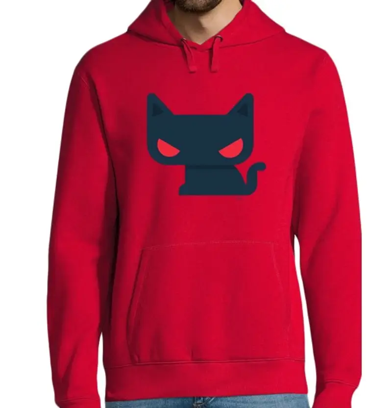 Felpa uomo con cappuccio felpa uomo gatto - vari colori e taglie