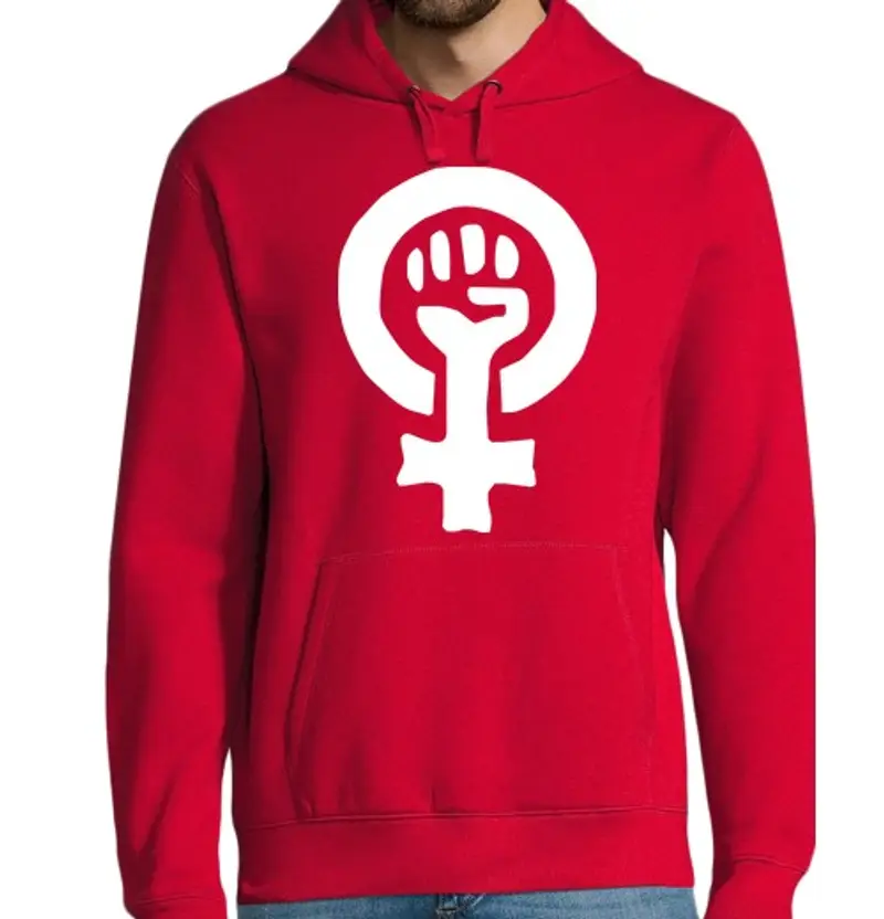Felpa uomo con cappuccio femminismo