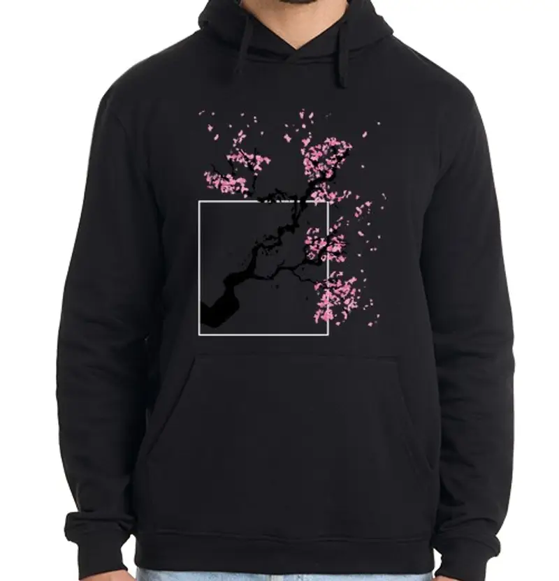Felpa uomo con cappuccio fiore di ciliegio dell39albero di sakur