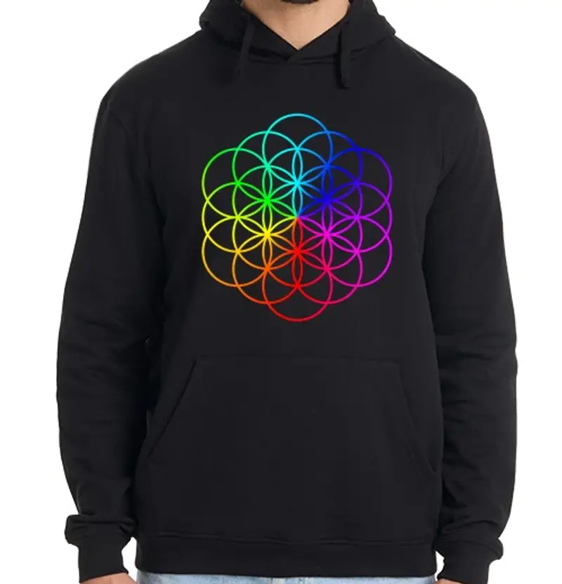 Felpa uomo con cappuccio fiore dlei vita