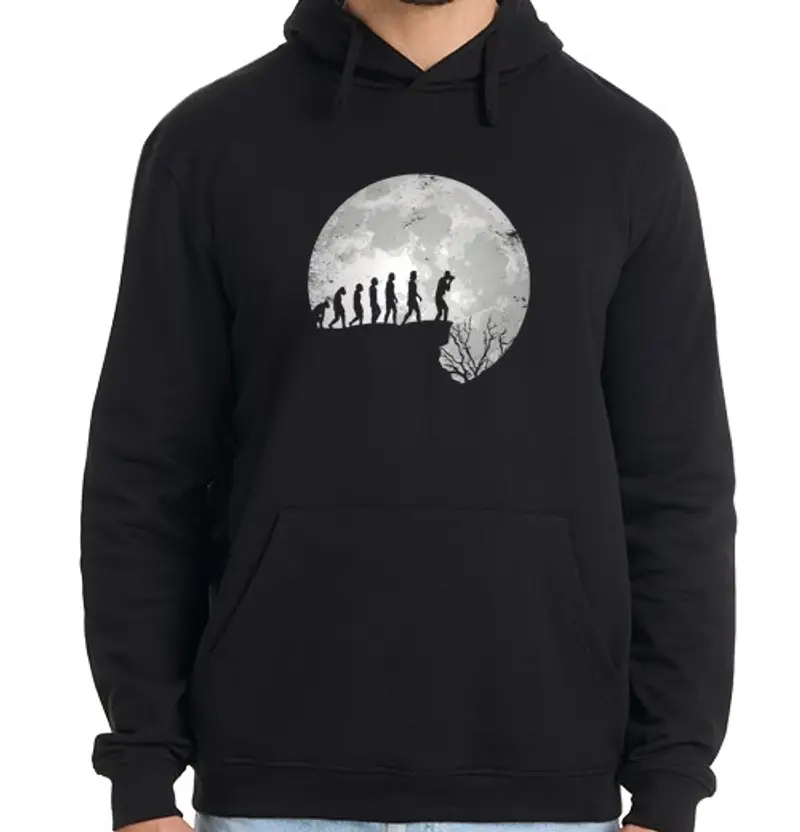 Felpa uomo con cappuccio fotografo di evoluzione della fotografi