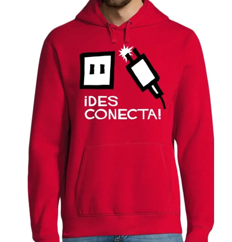 Felpa uomo con cappuccio Fuori!