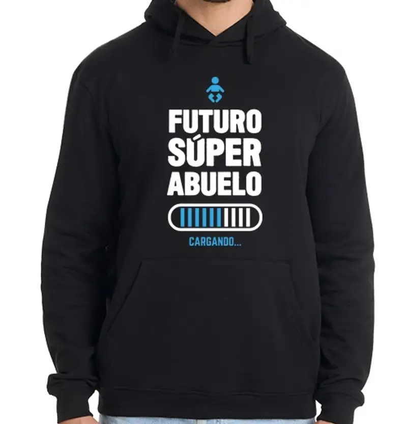 Felpa uomo con cappuccio futuro super nonno