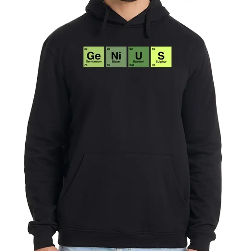 Felpa uomo con cappuccio genius