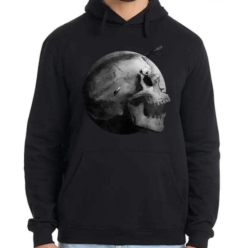 Felpa uomo con cappuccio gerardo alonso zah one ro teschio ca ba