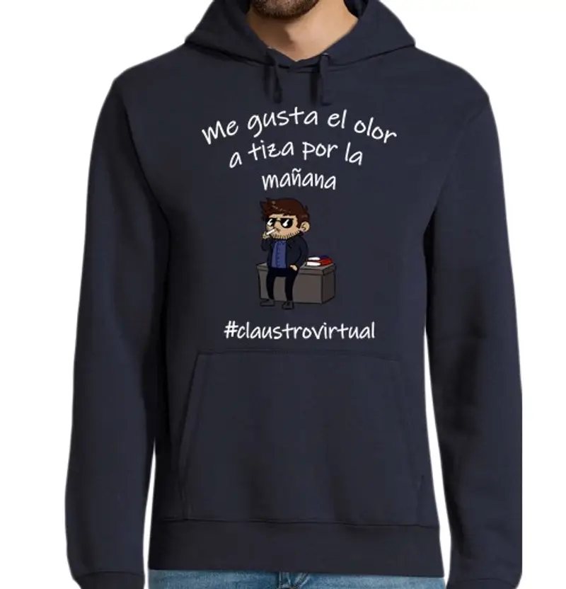 Felpa uomo con cappuccio gesso bianca