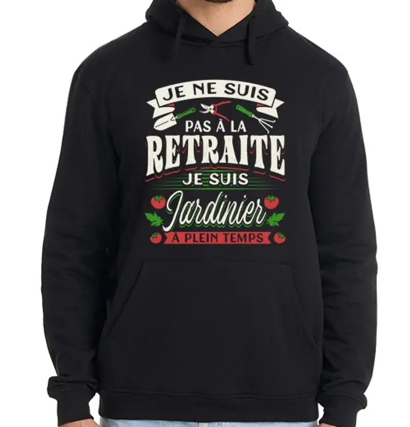 Felpa uomo con cappuccio giardinaggio giardinaggio pensione