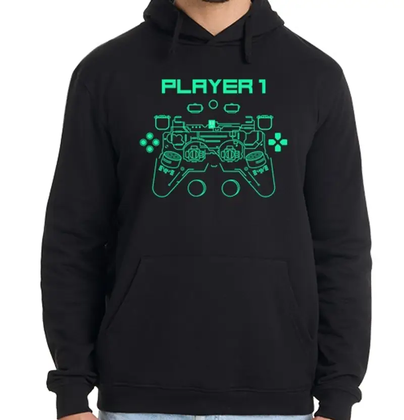 Felpa uomo con cappuccio giocatore 1