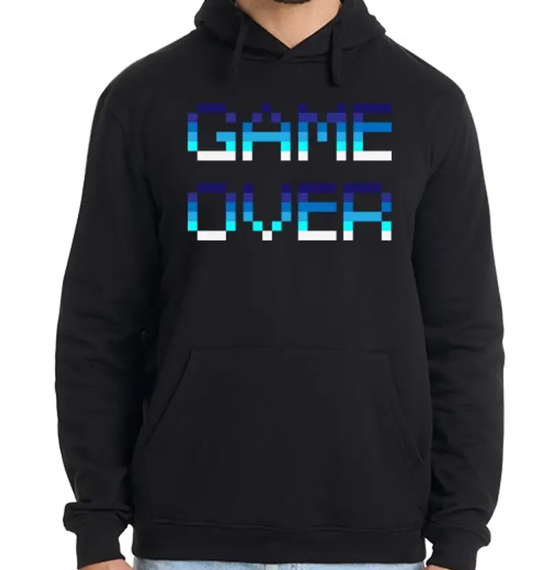 Felpa uomo con cappuccio gioco finito