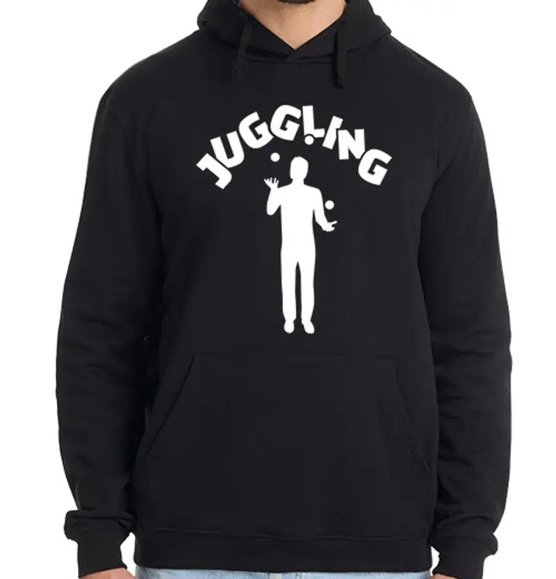 Felpa uomo con cappuccio giocoleria