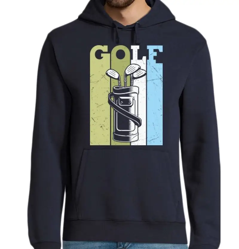 Felpa uomo con cappuccio golf