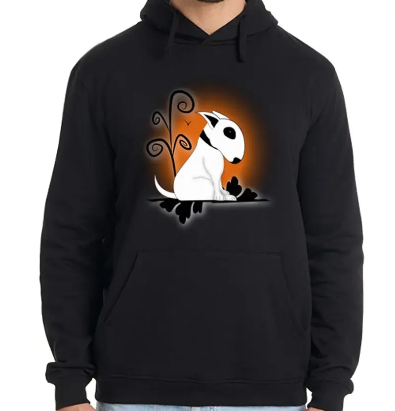 Felpa uomo con cappuccio gotic bull terrier