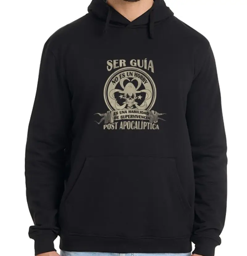 Felpa uomo con cappuccio guida di sopravvivenza - megasudadera