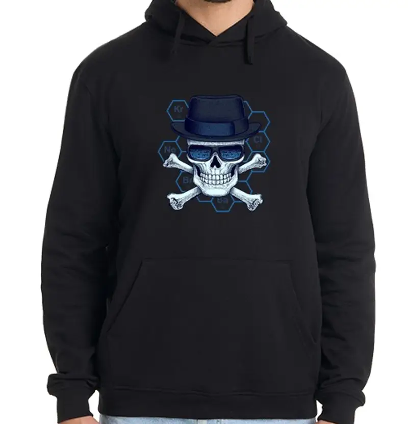 Felpa uomo con cappuccio heisenberg testa - jersey uomo